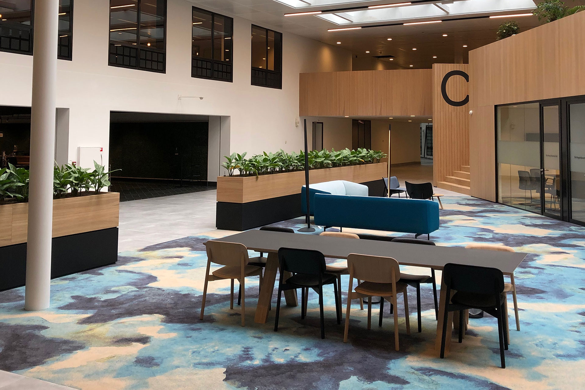 Lobby in kantoor van Juridisch Platform (Utrecht)